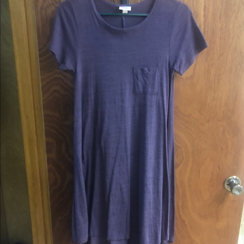 LulaRoe XXS Purple/Black Micro Stripe Carly